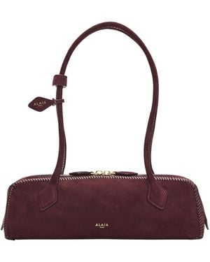 Alaïa Le Teckel Medium Suede Bag - Purple