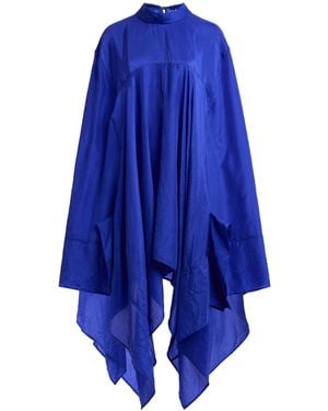 Lanvin Silk Caftan Top - Blue