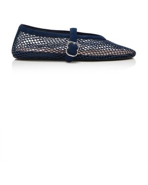 Alaïa Fishnet Ballet Flats - Blue