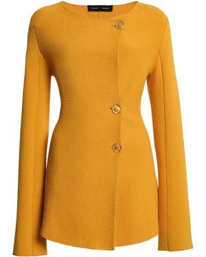 Proenza Schouler Sukki Draped Boucle Knit Jacket - Yellow