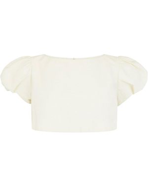 Harris Tapper Exclusive Macy Cotton Crop Top - White