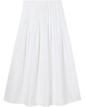 Rohe Pleated Cotton-Poplin Maxi Skirt - White
