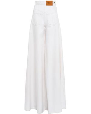 A.W.A.K.E. MODE Mirror Rigid High-Rise Super-Wide Jeans - White
