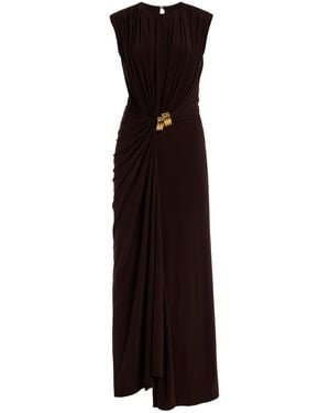 Brandon Maxwell The Serena Draped Jersey Maxi Dress - Brown