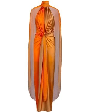 Silvia Tcherassi Margalit Silk Maxi Dress - Orange