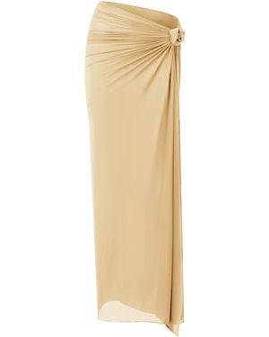 Maygel Coronel Pollera Jersey Maxi Skirt - White