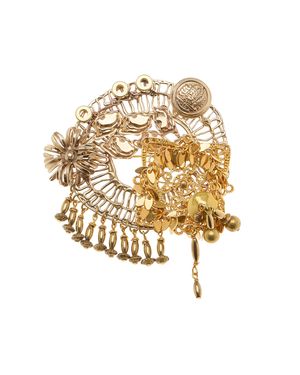 Dries Van Noten Aged Brass Pin Brooch - Metallic