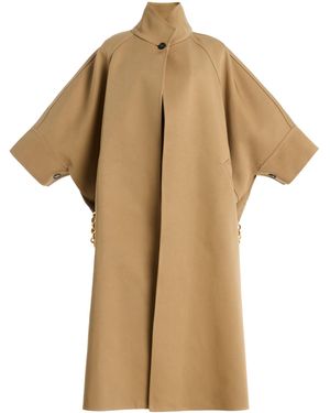 DARKPARK Nat Cotton Long Oversized Cape Coat - Natural