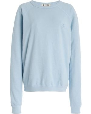 ÉTERNE Sonny Oversized Cotton Sweatshirt - Blue