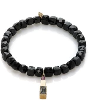 Sydney Evan Lipstick 14k Yellow Gold Spinel Bracelet - Black