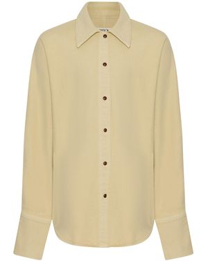 OSSOU Ridge Cotton Button-Up Shirt - Natural