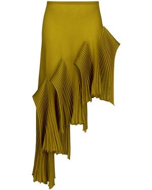 Alaïa Asymmetric Leaf Godet Skirt - Yellow