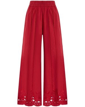 All That Remains Rae Cotton Trousers - Red