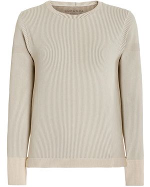 CORDOVA Base Layer Ribbed-knit Top - Natural