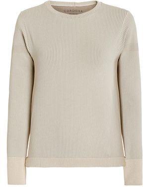 CORDOVA Base Layer Ribbed-knit Top - Natural