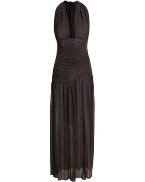 Moré Noir Jean Pleated Jersey Maxi Dress - Brown