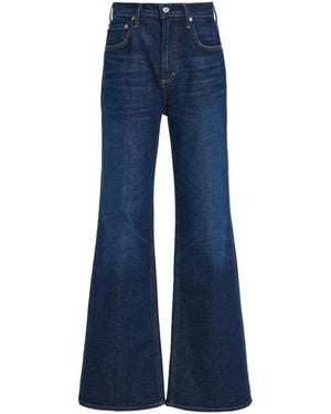 Citizens of Humanity Kimberly 70's Stretch High-Rise Flared Jeans - Blue