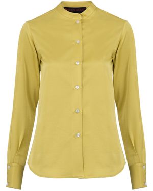 Martin Grant Classic Cut Wool Top - Yellow