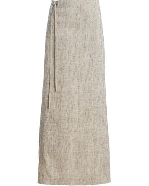 The Row Blum Linen-Silk Drawstring Skirt - Natural