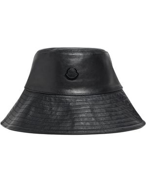 Moncler Genius X Ee72 By Edward Enninful Leather Bucket Hat - Black