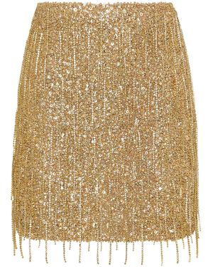 Rachel Gilbert Frank Wool-Cashmere Fringe Mini Skirt - Natural