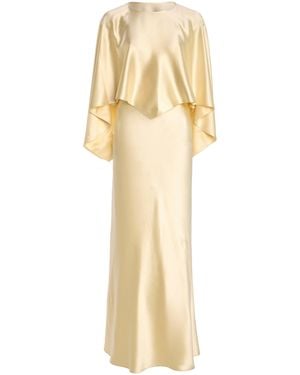 Adam Lippes Larys Convertible Silk-Charmeuse Maxi Dress - Natural