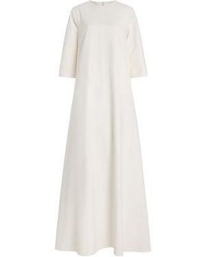 Sloan Exclusive Twill A-Line Gown - White