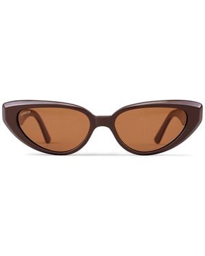 Kimeze Zawe Ii Cat-Eye Acetate Sunglasses - Brown