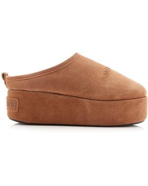 Balenciaga Alaska Suede & Faux-Fur Slippers - Brown