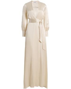 Kamperett Exclusive Adelaide Silk Charmeuse Maxi Dress - Natural