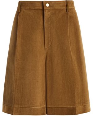 DARKPARK Danny Suede Shorts - Natural