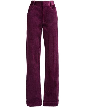 Christopher Esber Ava Sateen Corduroy Straight-Leg Pants - Red
