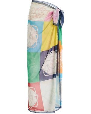 Jacquemus Le Pareo Hippocampe Cotton-silk Pareo - Multicolour