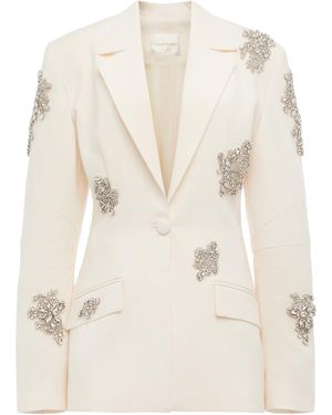 Zuhair Murad Embellished Cady Blazer - Natural