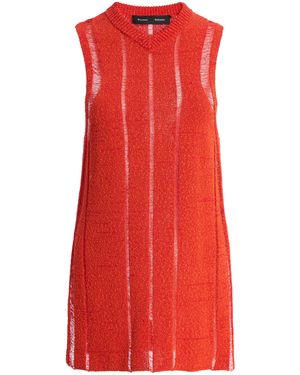 Proenza Schouler Maelle Tweed Top - Red