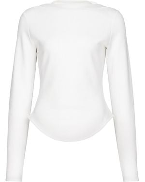 Alaïa Tailored Cotton-Blend Top - White