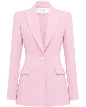 Alex Perry Single-Breasted Virgin-Wool Blazer - Pink