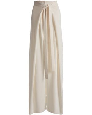 Zuhair Murad Heavy Cady Wide Bottoms/Pants - White