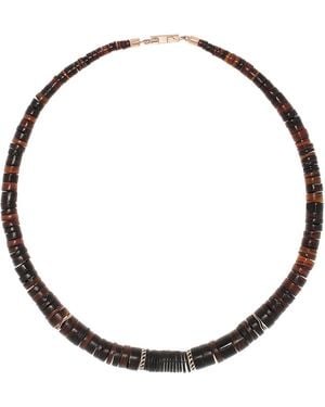 Dezso by Sara Beltran 18k Rose Gold Shell And Enamel Necklace - White