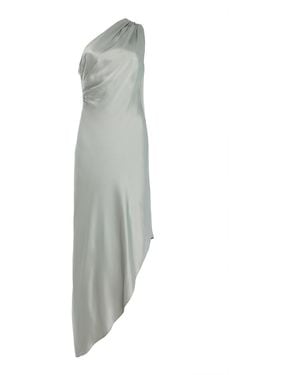 LAPOINTE Satin One-Shoulder Dress - White