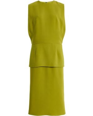 Kate Hundley Peplum Midi Dress - Green