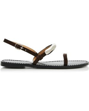 Amanu The Ghana Suede Sandals - White
