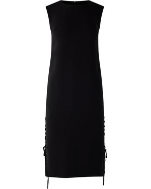 Kate Hundley Exclusive Lace-Up Silk Shift Dress - Black