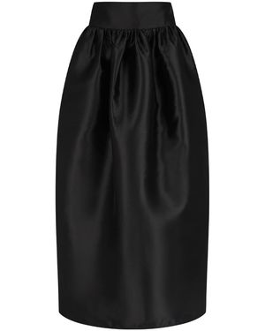 Harris Tapper Emme Poly Satin Twill Maxi Skirt - Black