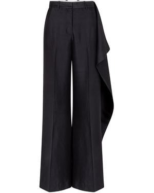 Heirlome Rickie Silk Wide-Leg Pants - Blue