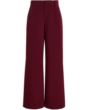 FAVORITE DAUGHTER The Jones High-Rise Wide-Leg Trousers - Red