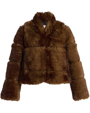 Apparis Sai Faux Mink Coat - Brown