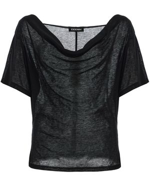 EB DENIM Madeo Cowl-Neck Top - Black