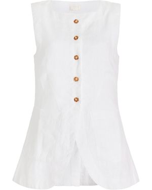 Posse Exclusive Emma Linen Vest - White