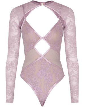 Zimmermann Clash Lace Bodysuit - Pink